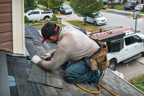 Professional Roofing technician working in Kearny, NJ